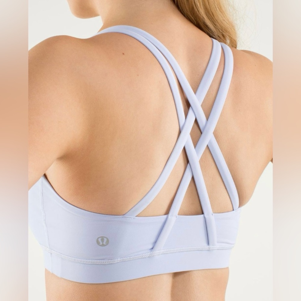 Very Gently Worn, Lululemon Energy Bra in Size 4, Color Cool Breeze
